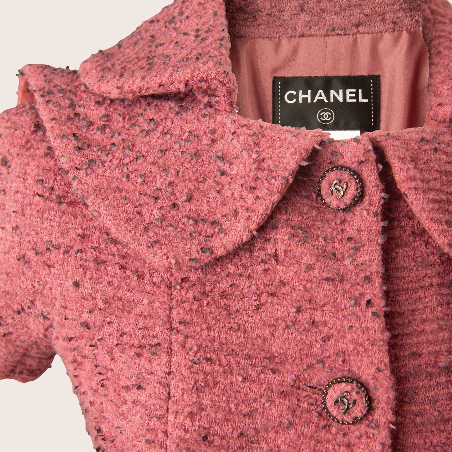 Chanel Pink Tweed Short Dress