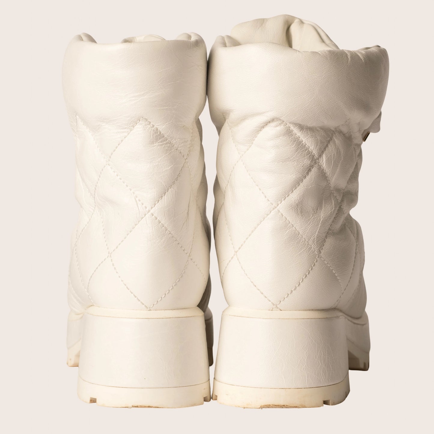 Chanel 2022 Interlocking CC Logo Combat Boots