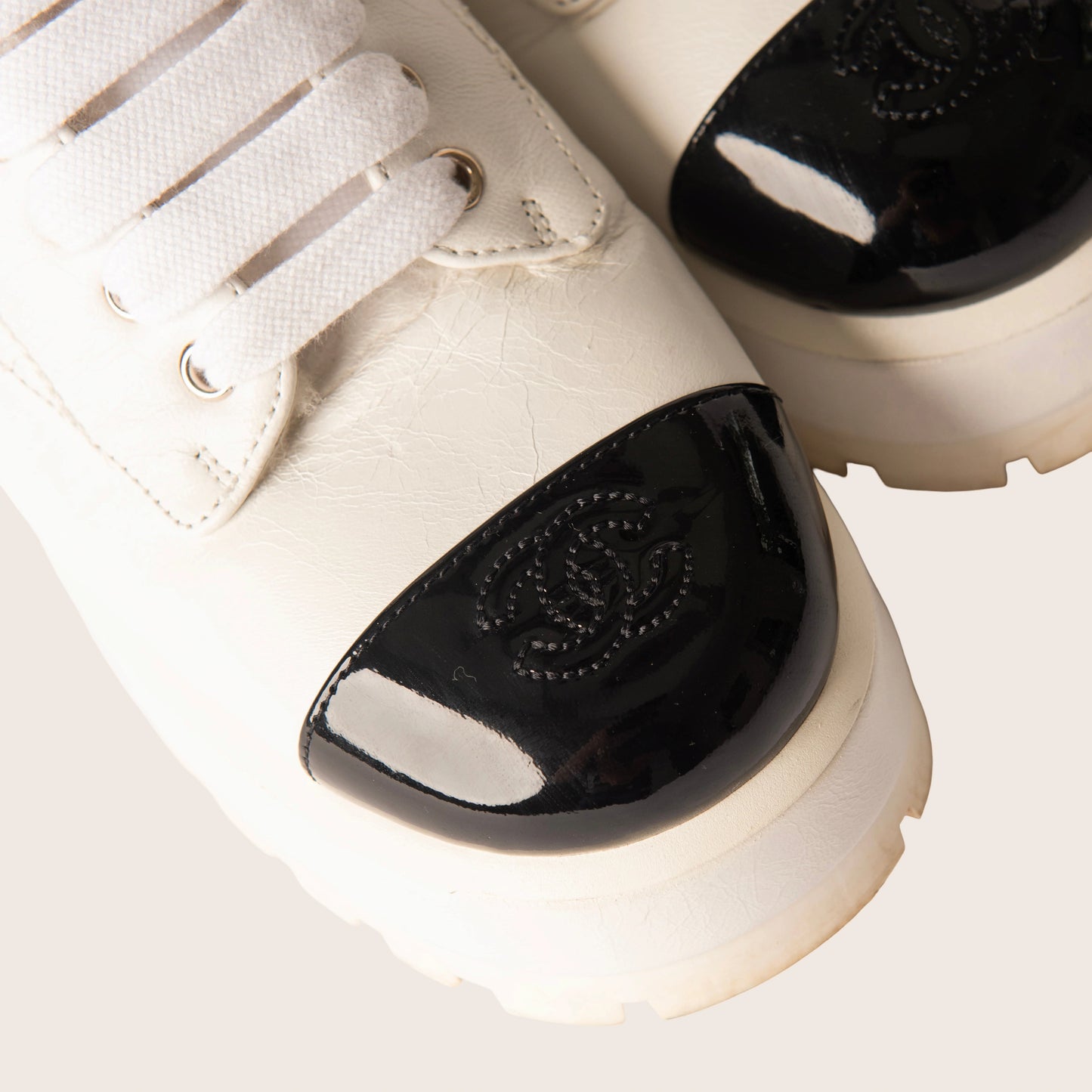 Chanel 2022 Interlocking CC Logo Combat Boots