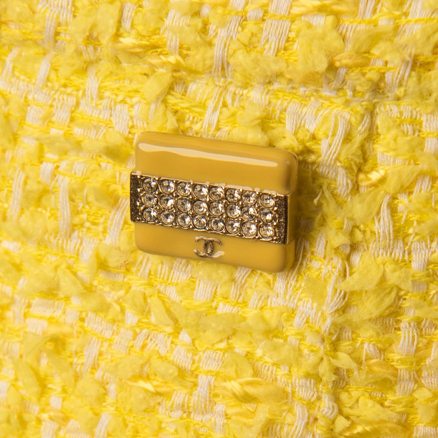 Chanel Yellow Tweed Jacket with Skirt