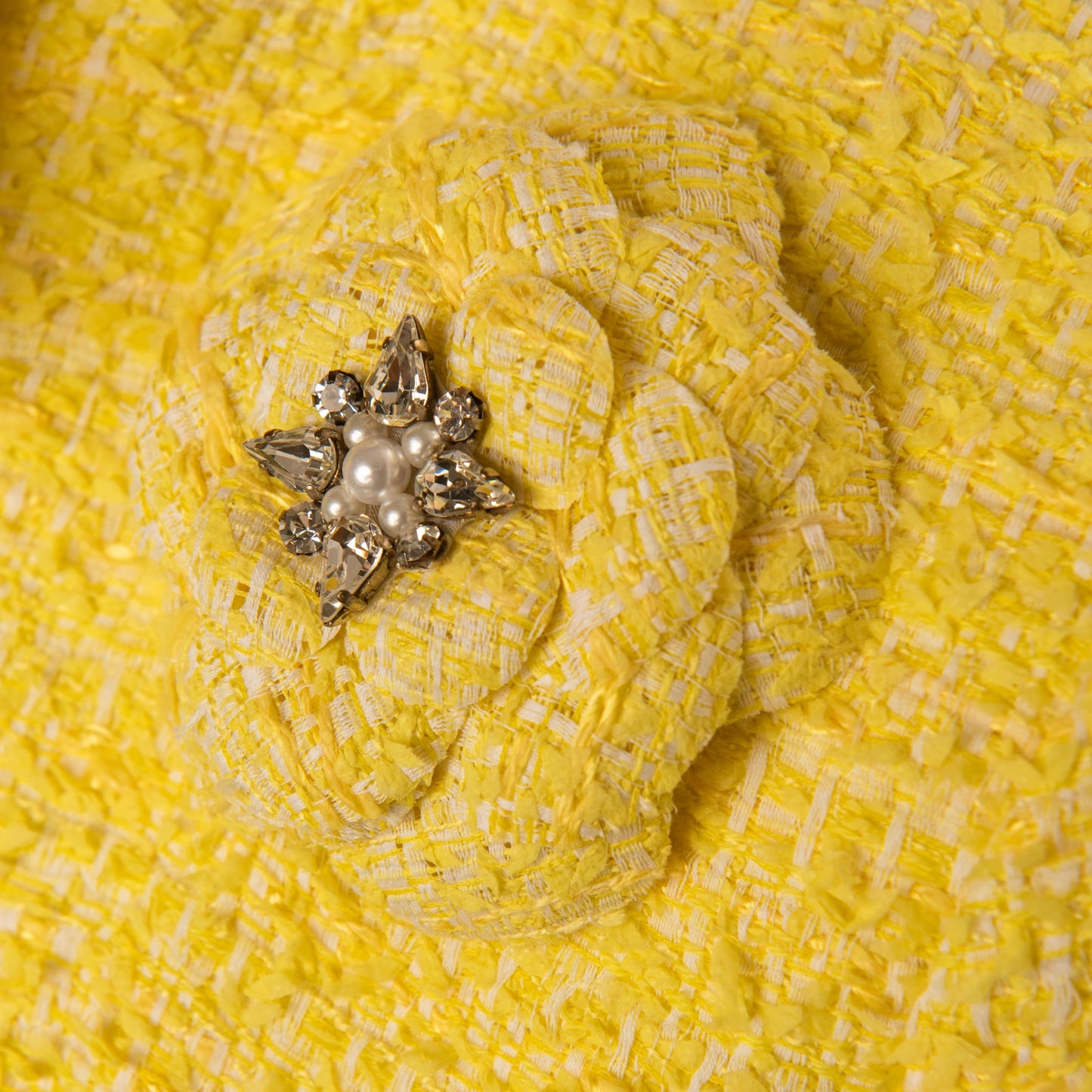 Chanel Yellow Tweed Jacket with Skirt