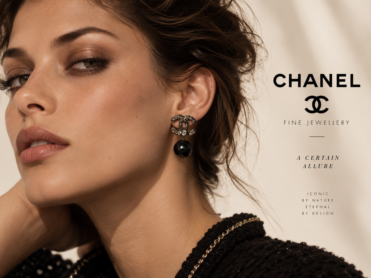 Chanel Black Pearl Drop Earrings