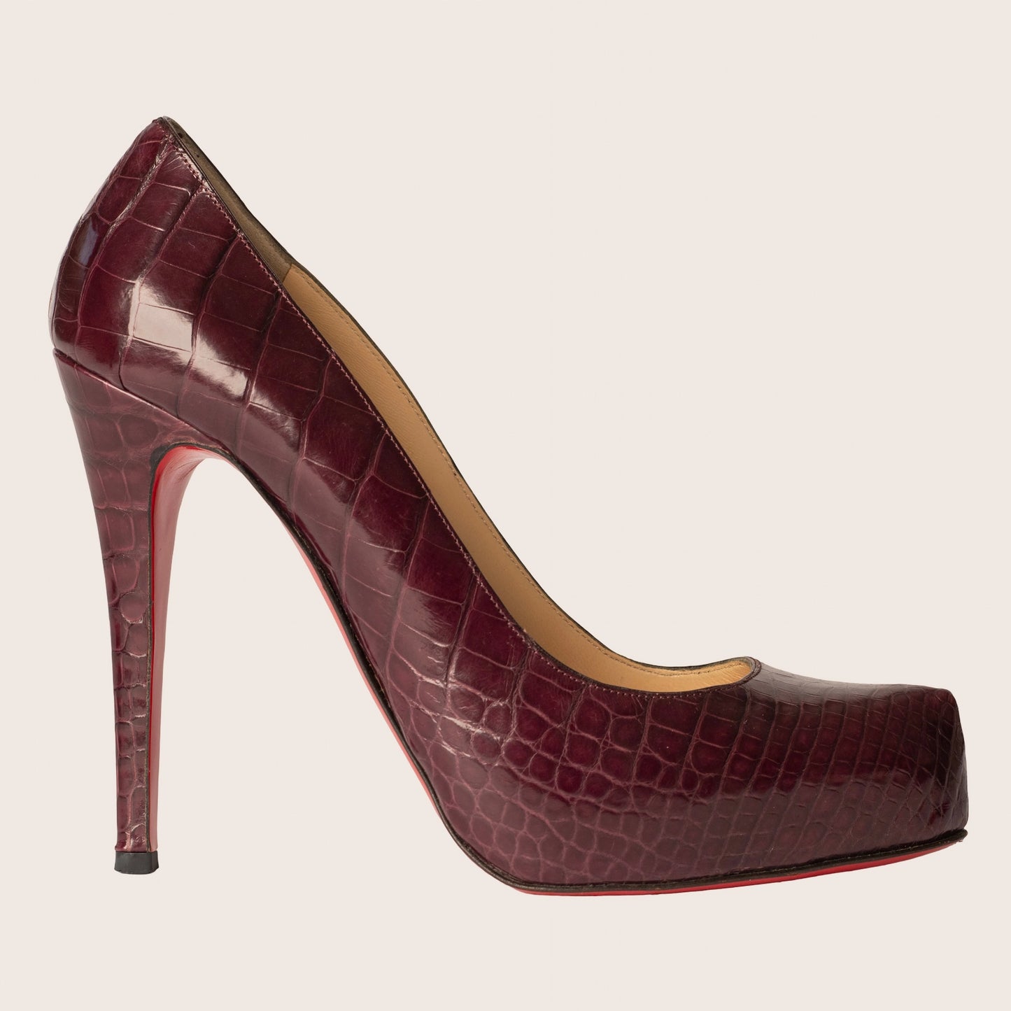Christian Louboutin Purple Crocodile Simple 100 Pumps