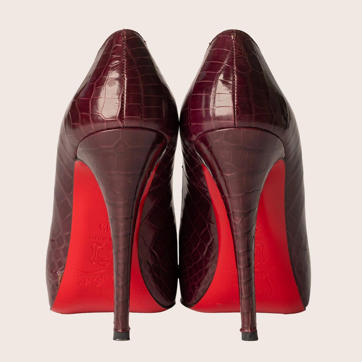 Christian Louboutin Purple Crocodile Simple 100 Pumps