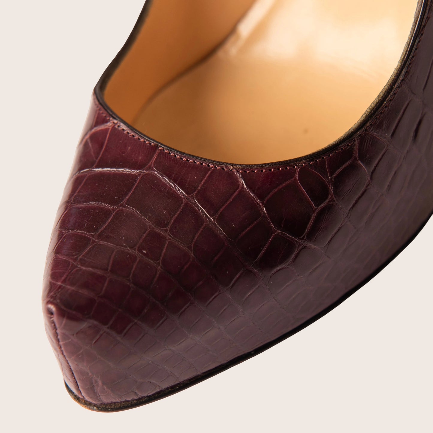 Christian Louboutin Purple Crocodile Simple 100 Pumps