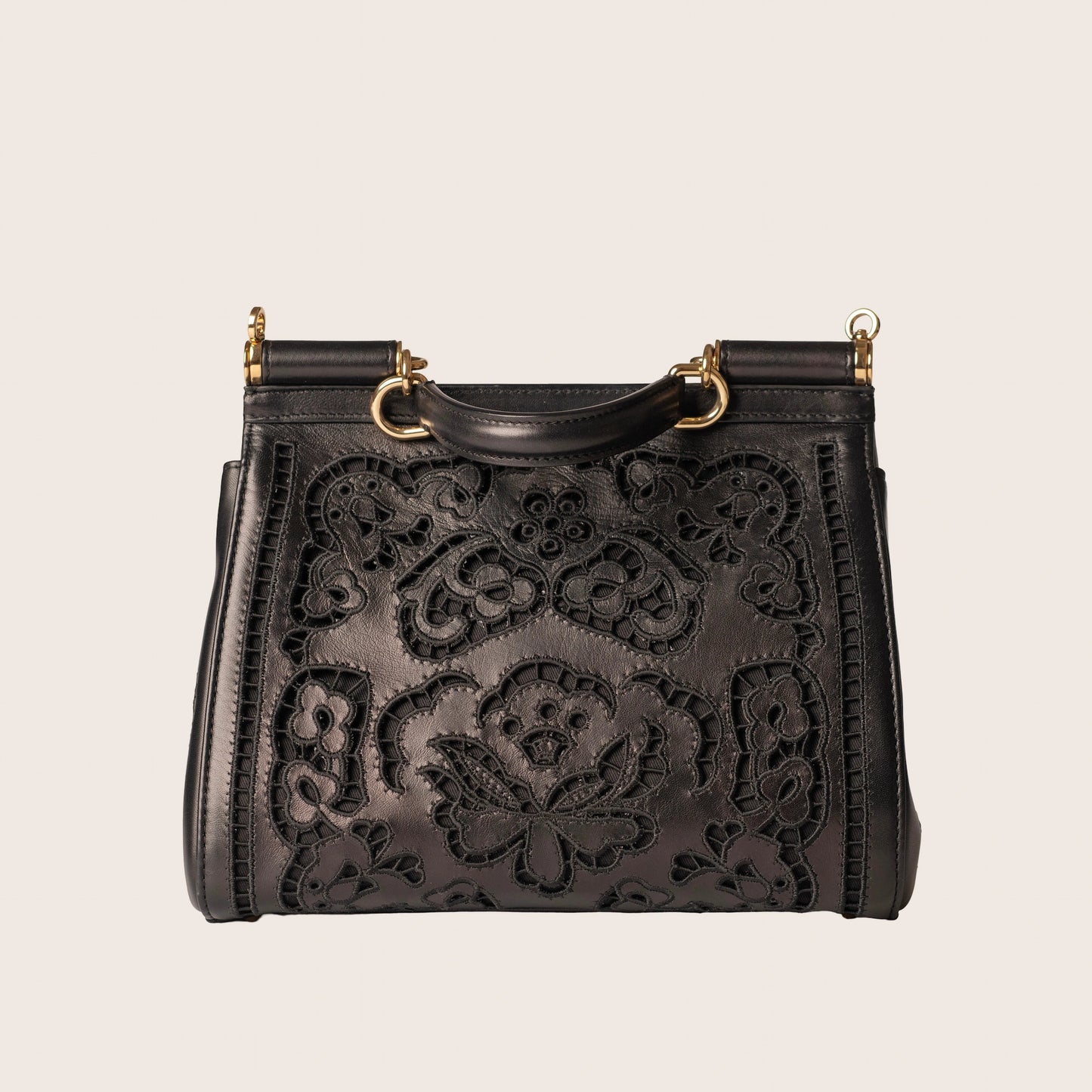 Dolce & Gabbana Sicily Leather Handbag - Black