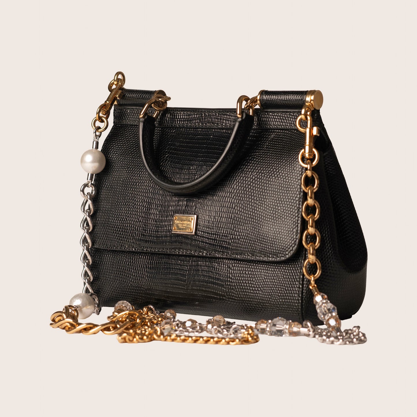Dolce & Gabbana Embellished Miss Monica Satchel