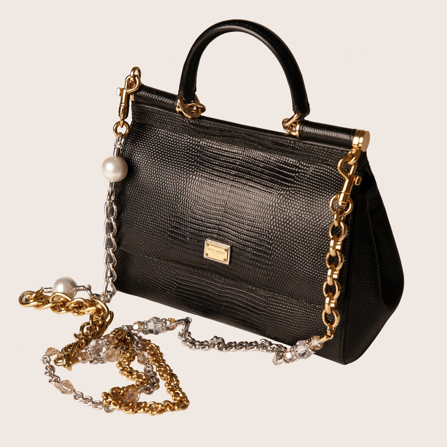 Dolce & Gabbana Embellished Miss Monica Satchel