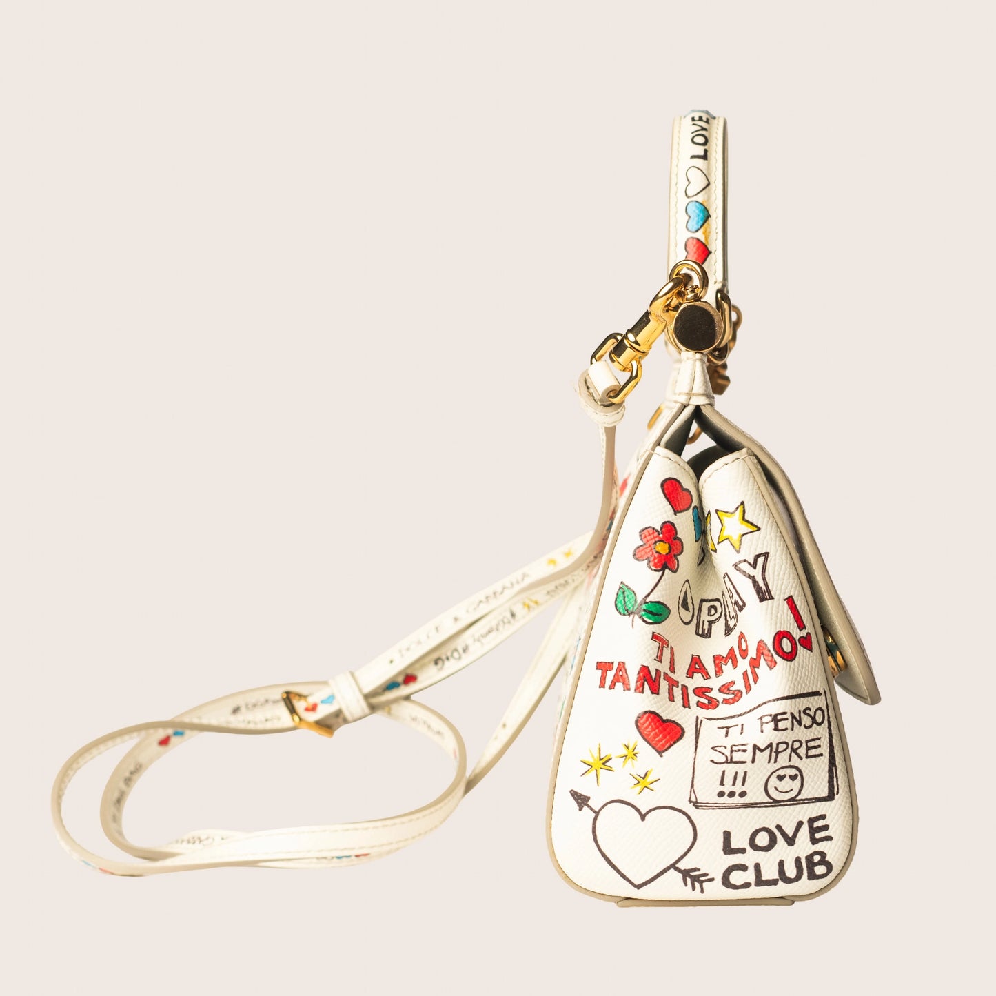 Dolce & Gabbana Dauphine Graffiti Miss Sicily Satchel