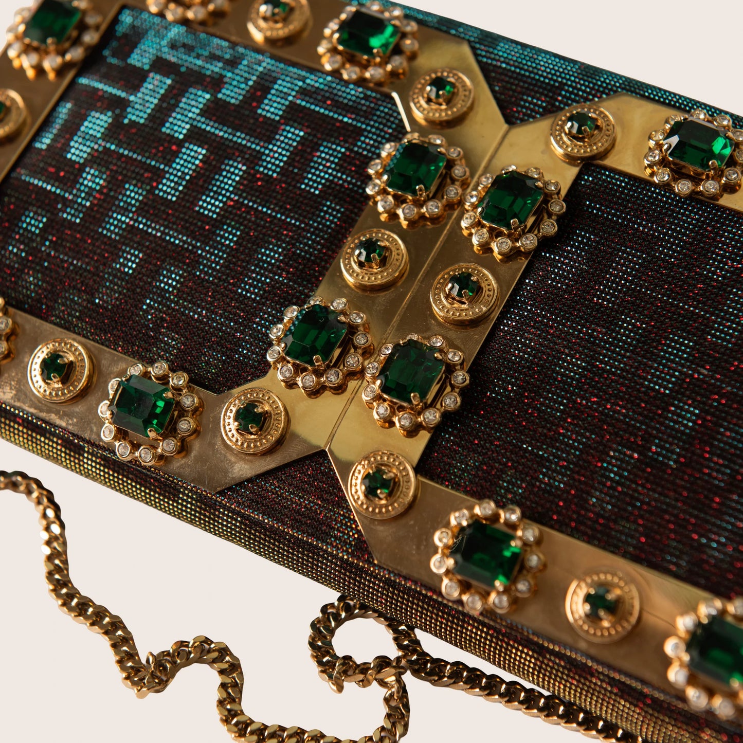 Dolce & Gabbana DG Iridescent Rhinestone Clutch