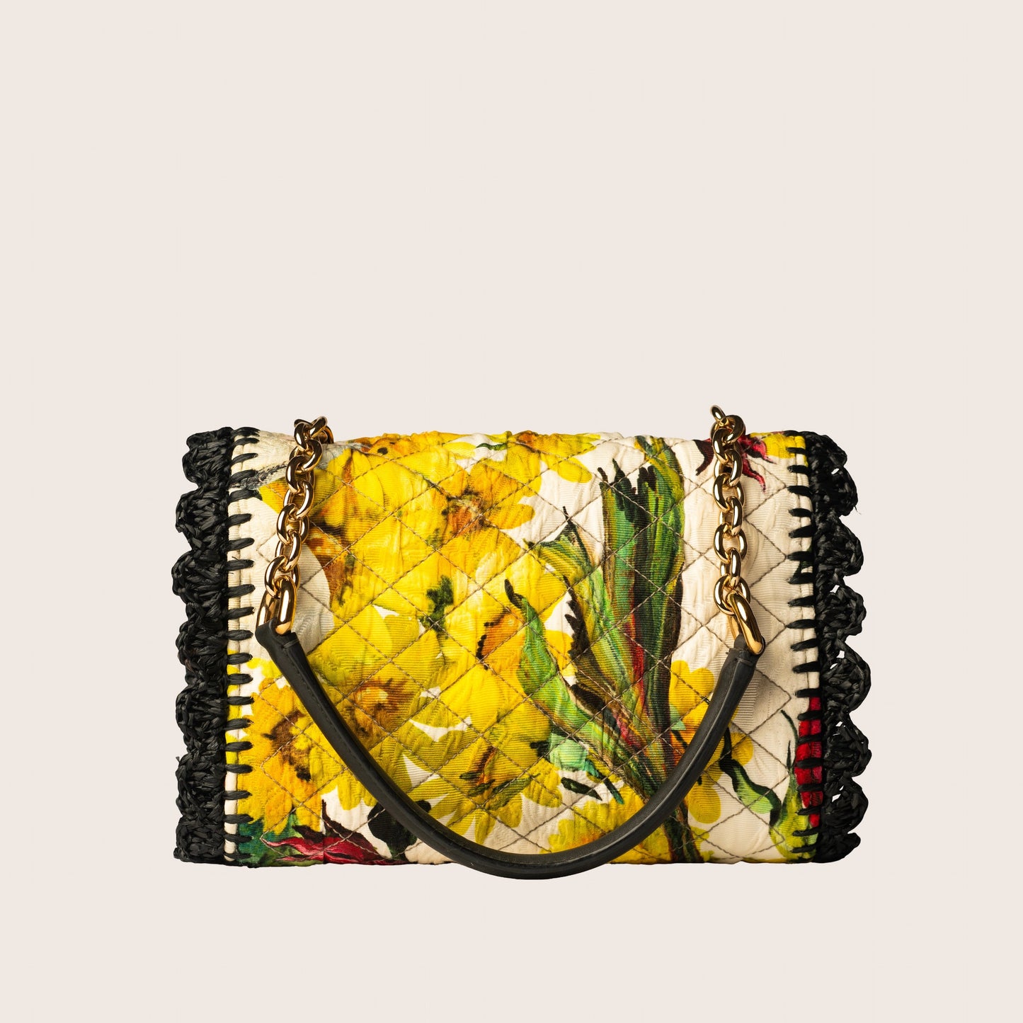 Dolce & Gabbana Quilted Floral Shoulder Bag