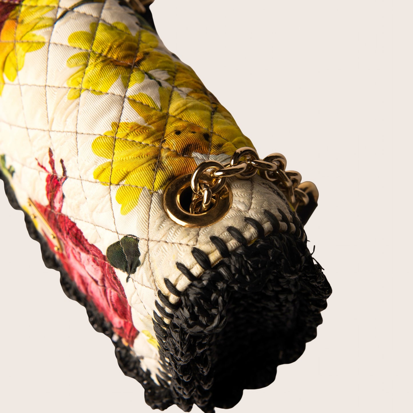 Dolce & Gabbana Quilted Floral Shoulder Bag