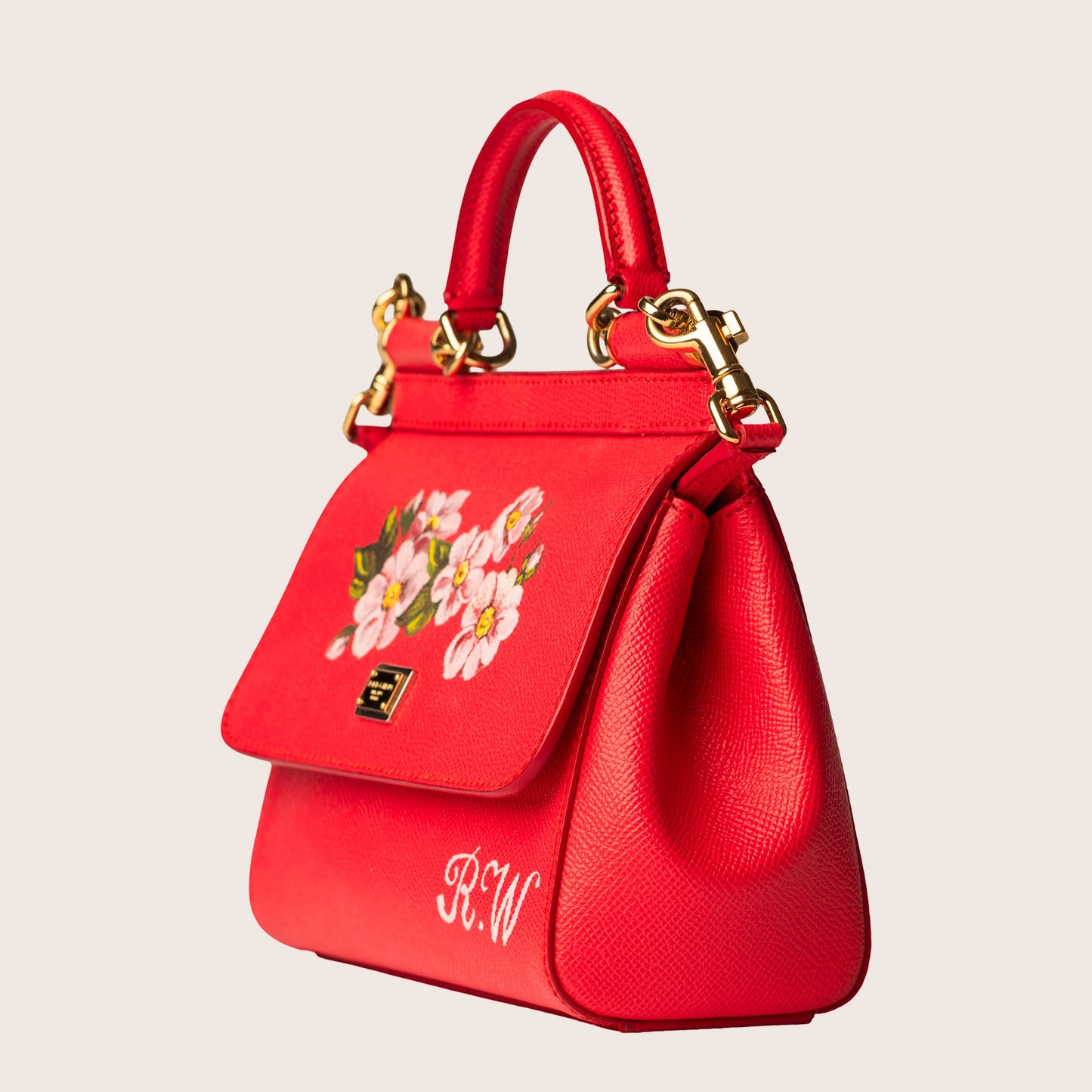 Dolce & Gabbana Miss Sicily Medium in Pink Dauphine Leather