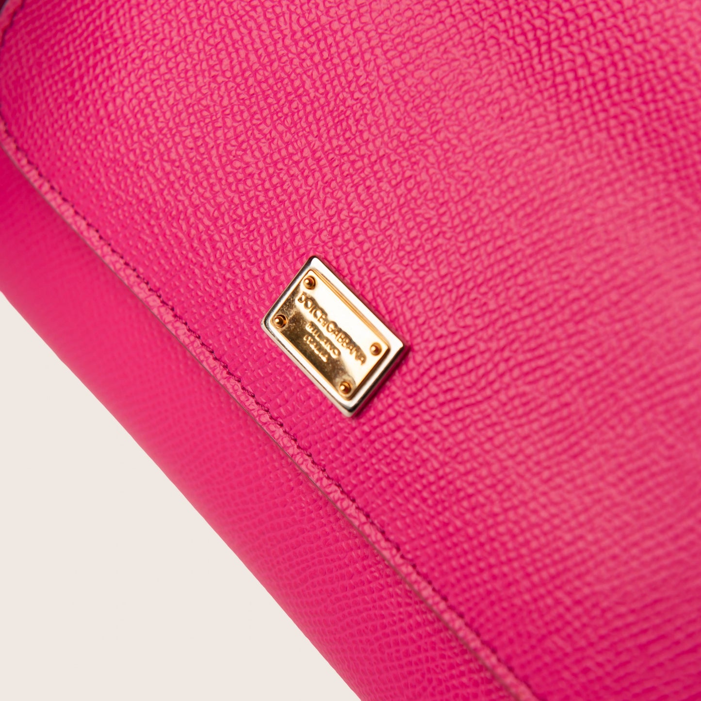 Dolce & Gabbana Miss Sicily Pink Leather Satchel