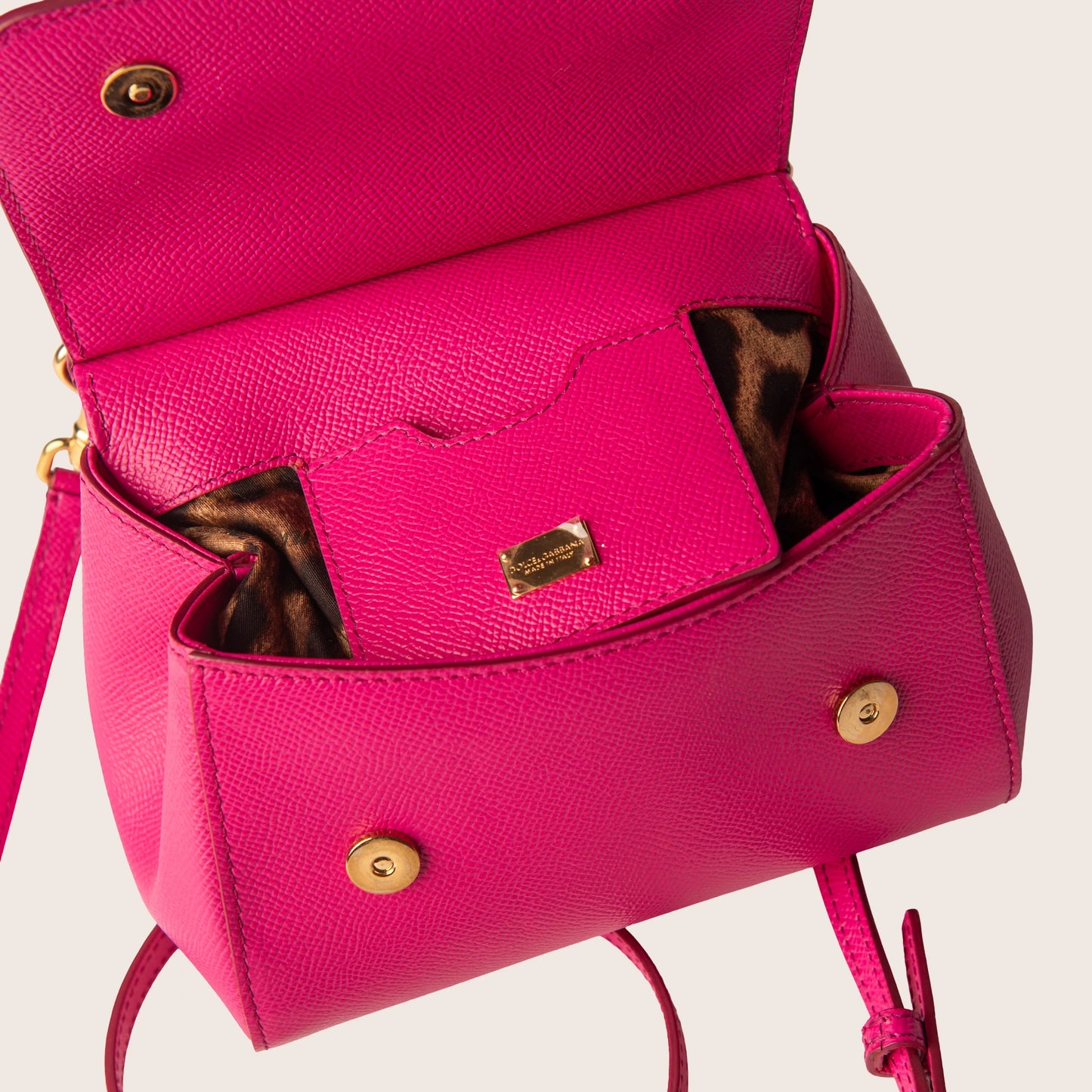 Dolce & Gabbana Miss Sicily Pink Leather Satchel