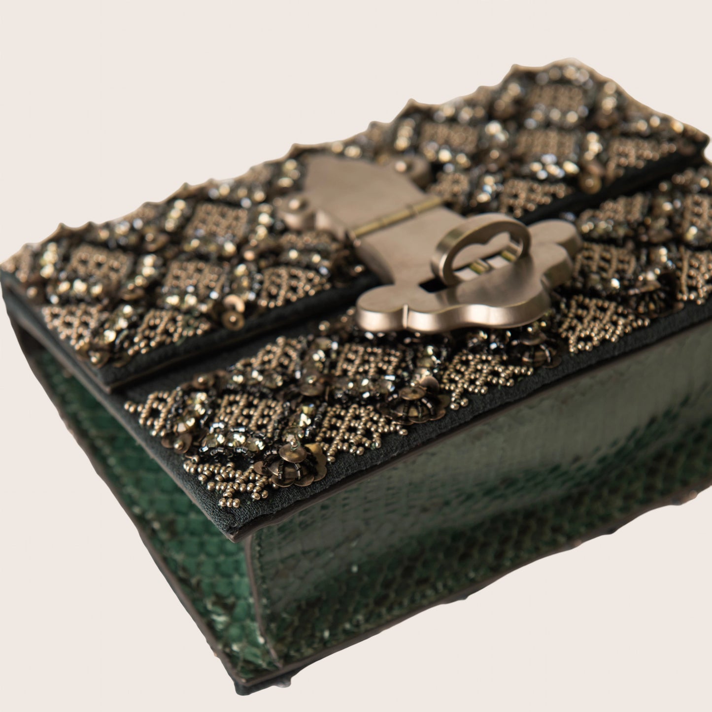 Dolce & Gabbana Key Lock Embellished Clutch