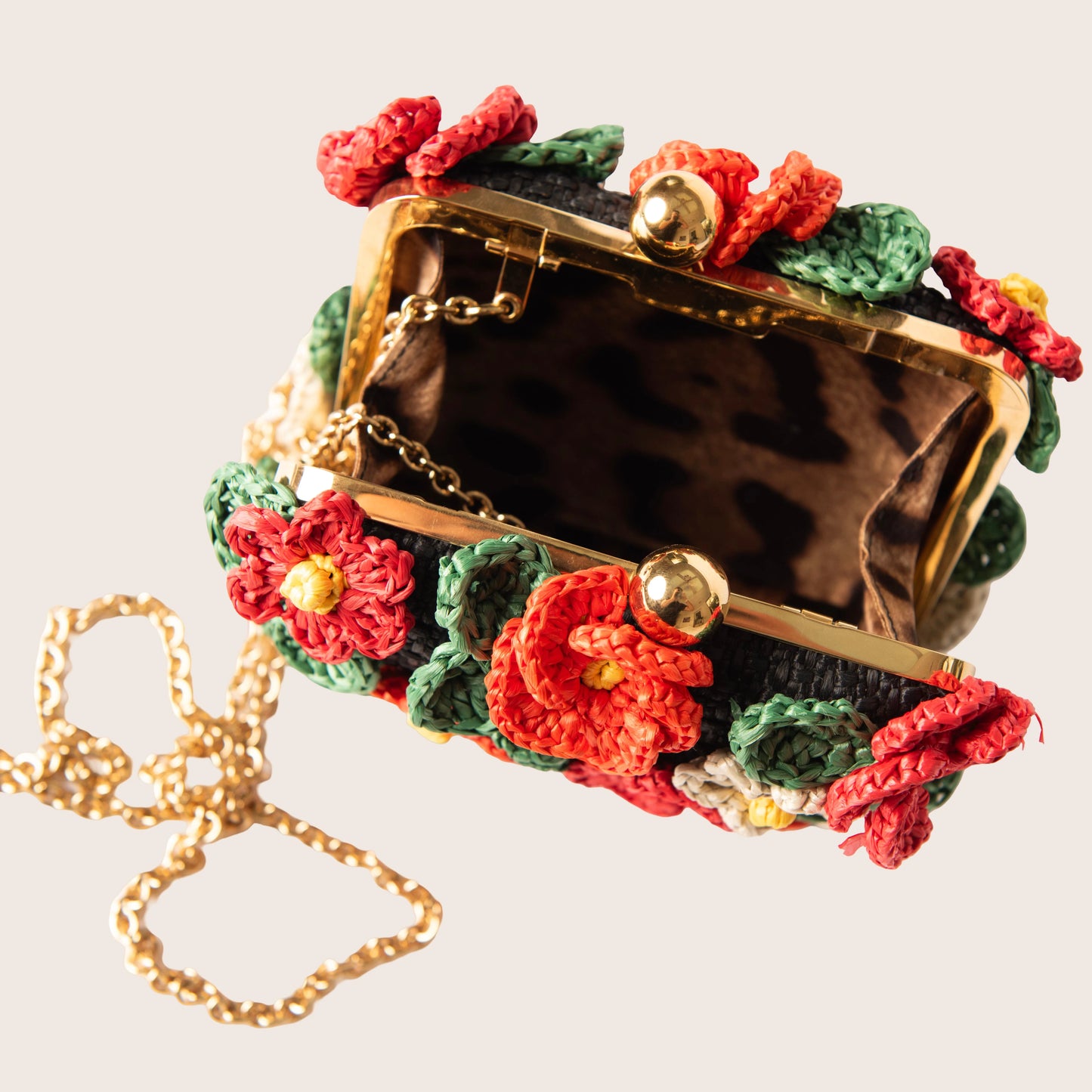 Dolce & Gabbana Floral Crochet Bag
