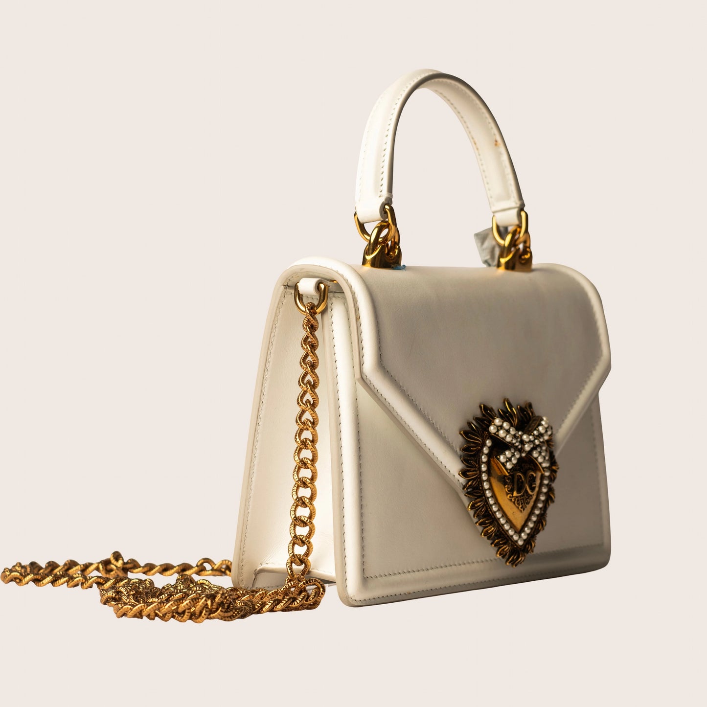 Dolce & Gabbana Devotion Bag in White Leather