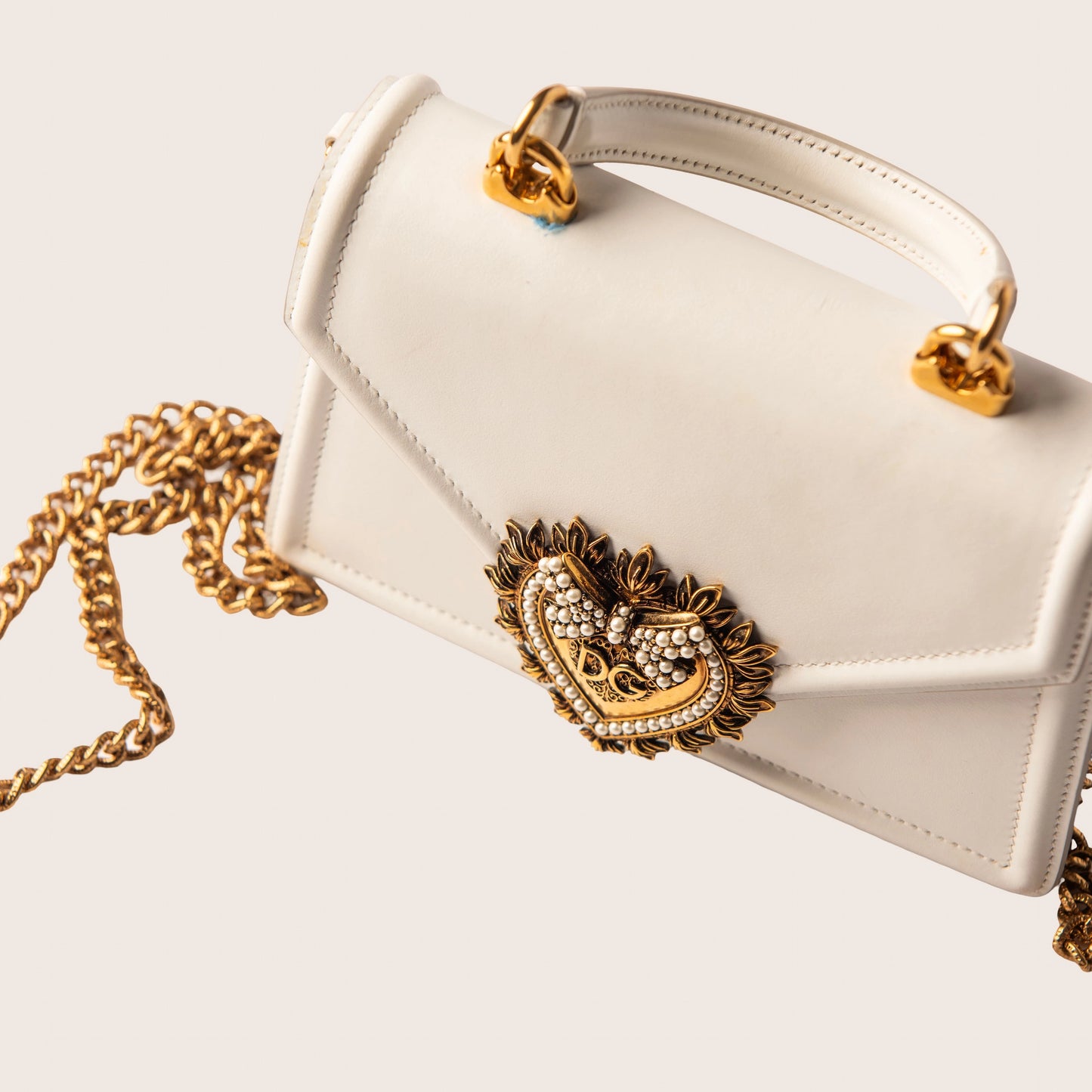Dolce & Gabbana Devotion Bag in White Leather