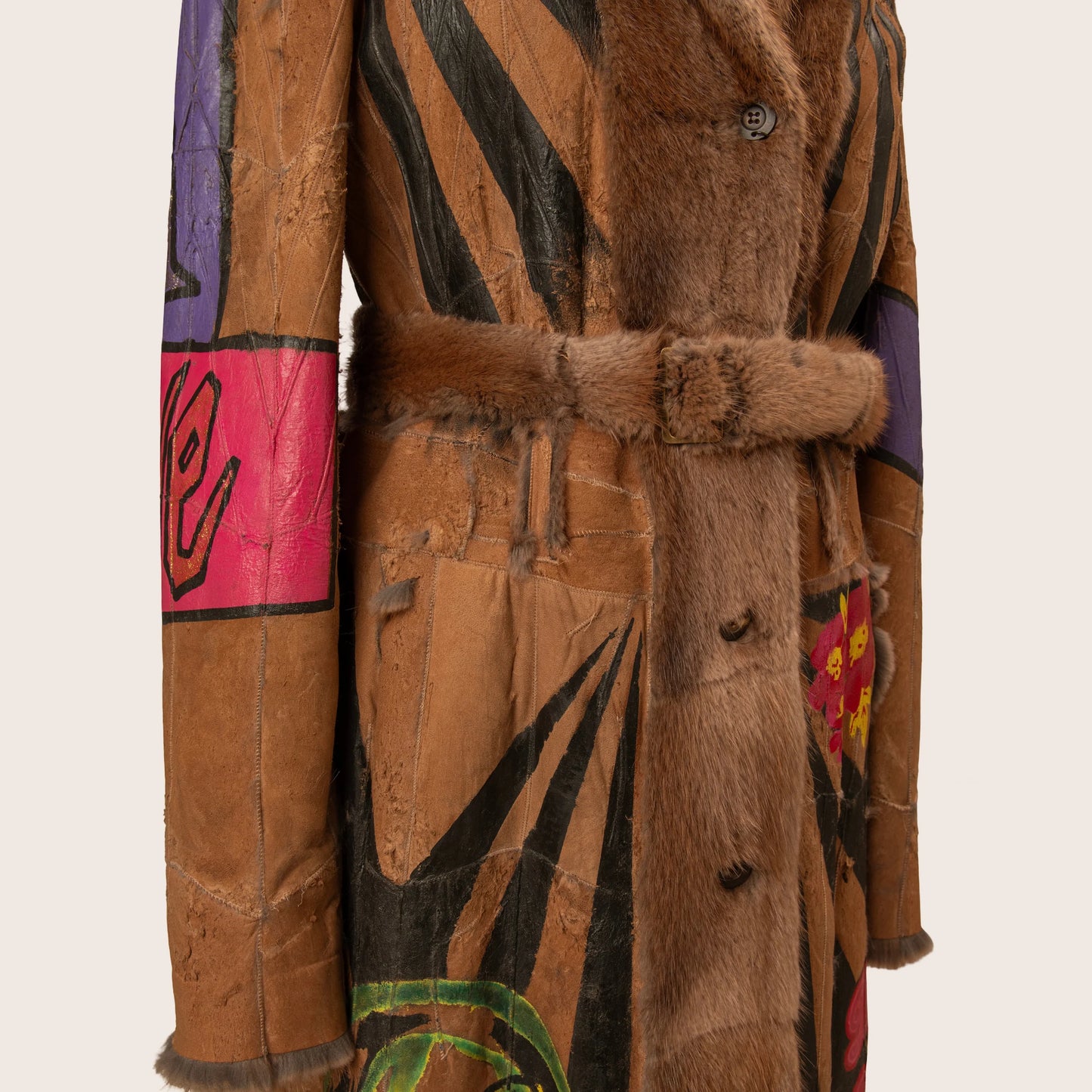 Dior Hand-Painted Fur Coat