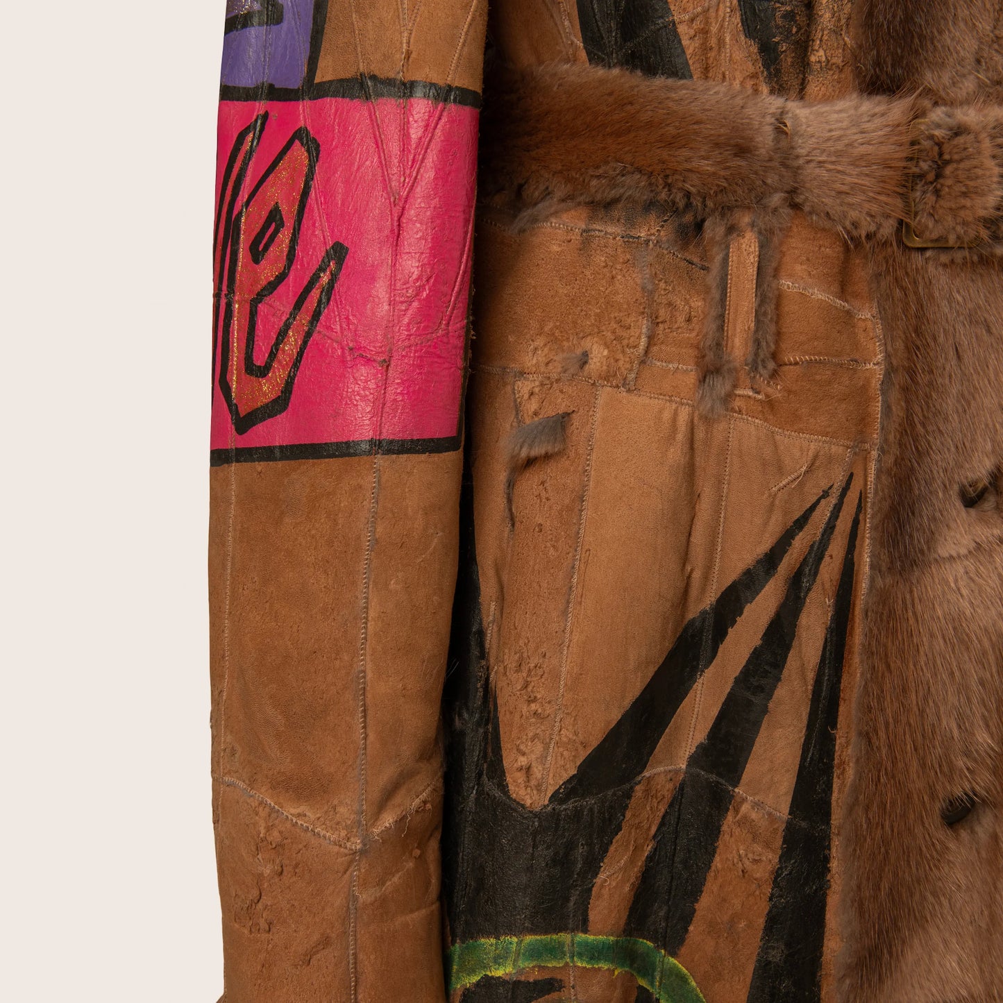 Dior Hand-Painted Fur Coat