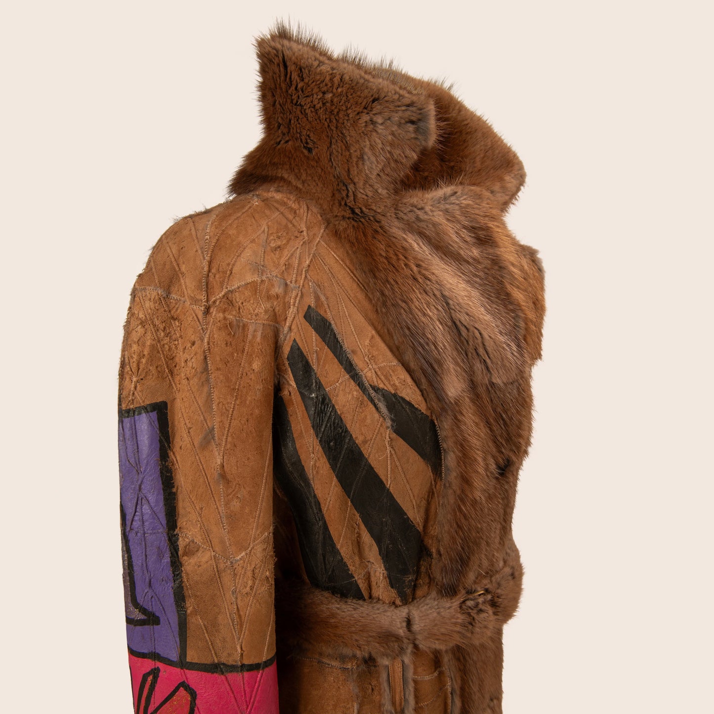 Dior Hand-Painted Fur Coat