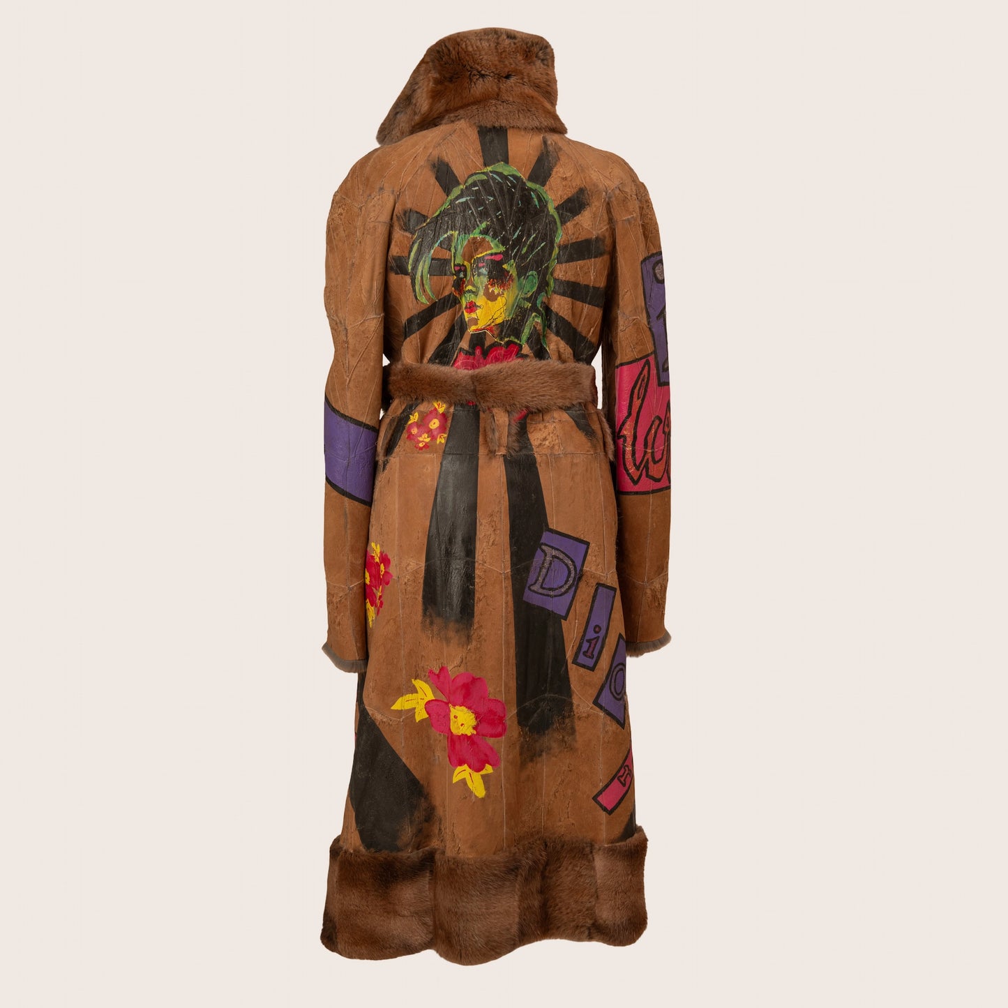 Dior Hand-Painted Fur Coat