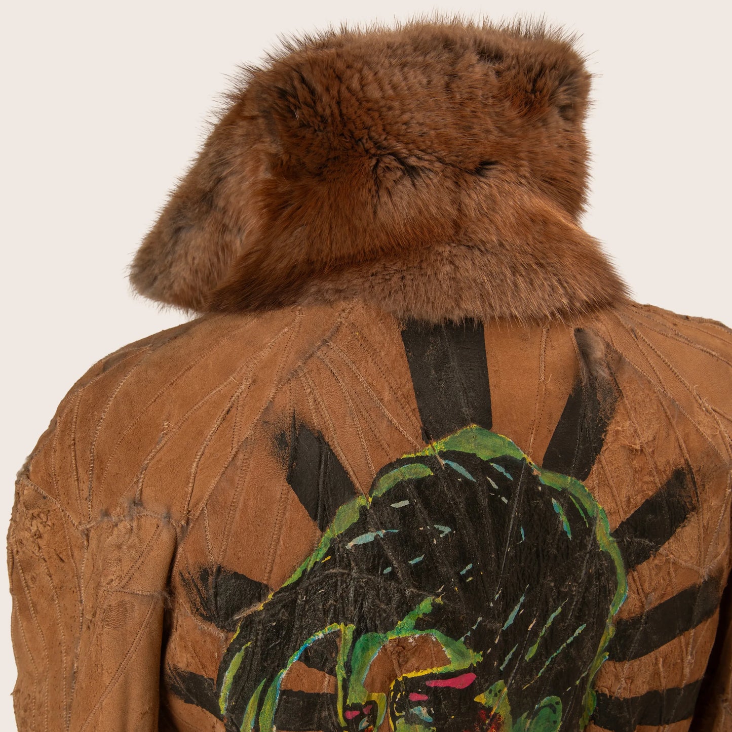 Dior Hand-Painted Fur Coat