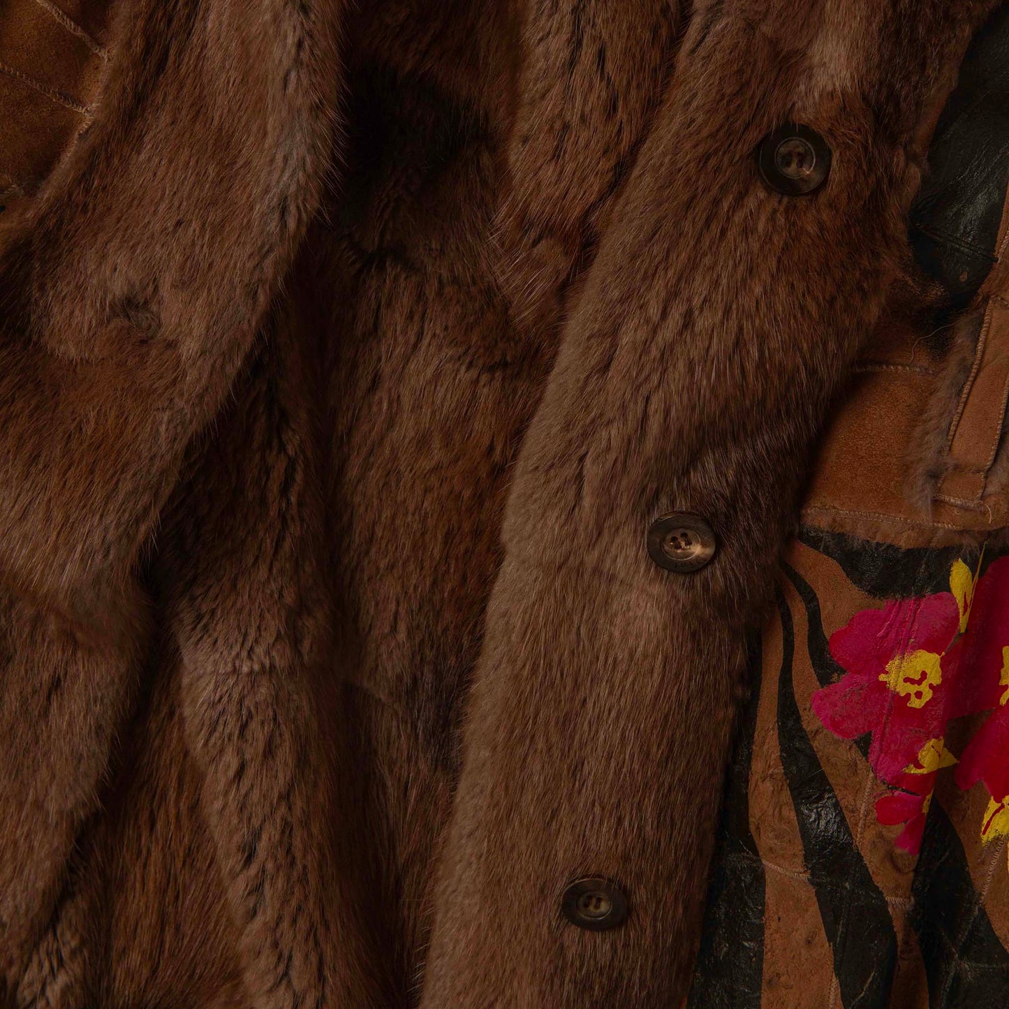 Dior Hand-Painted Fur Coat