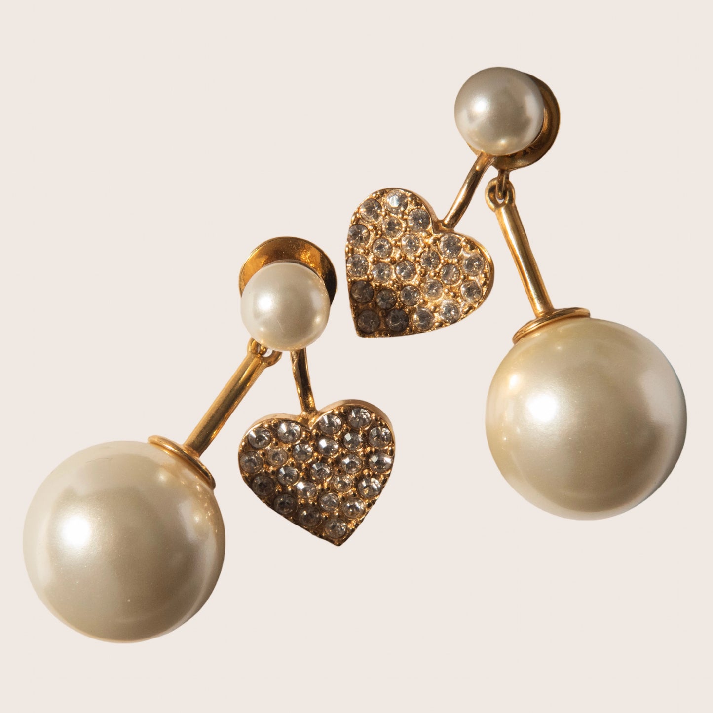 Dior Pearl and Heart Earrings