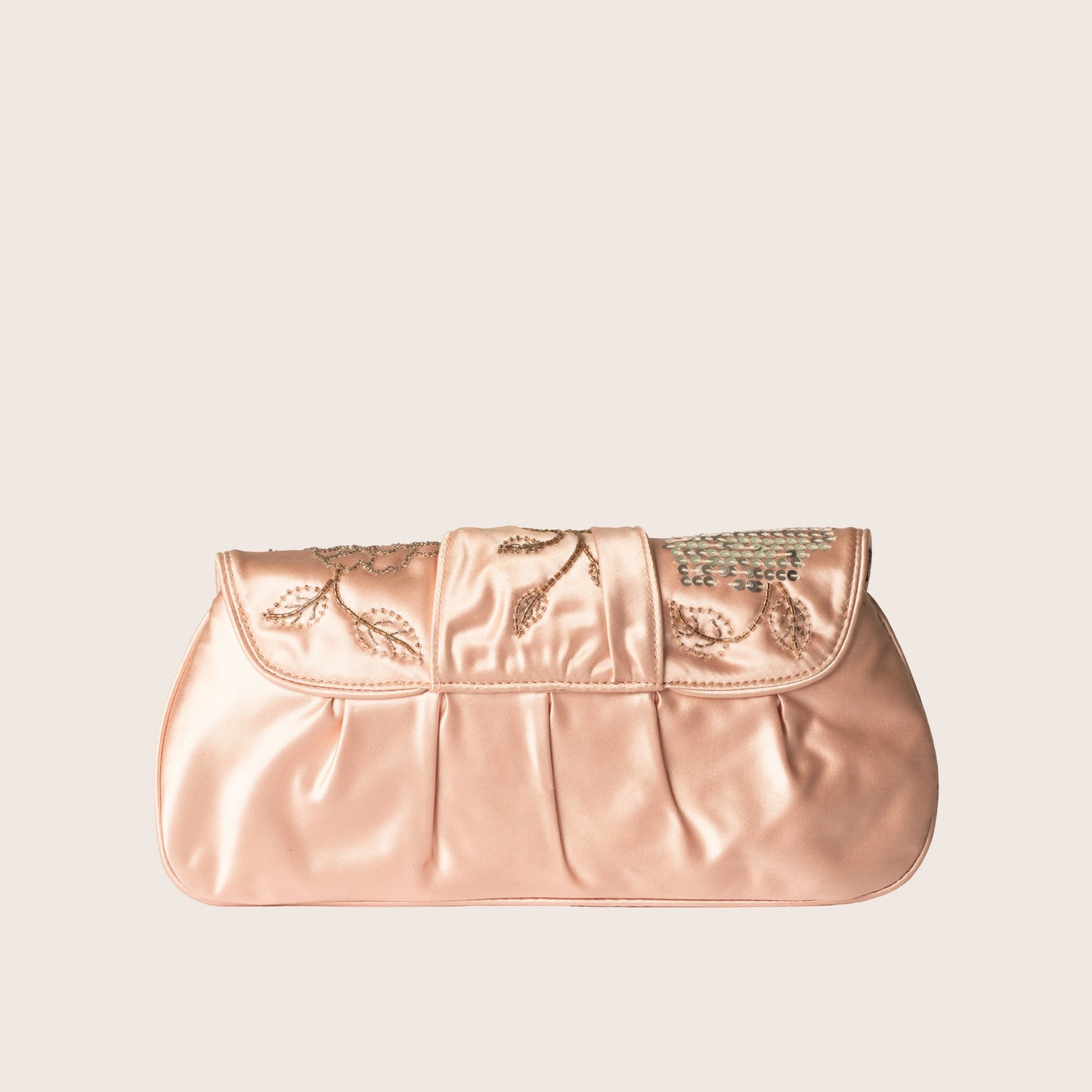 Christian Dior Silk Sequins Embroidered Stingray Clutch Pink