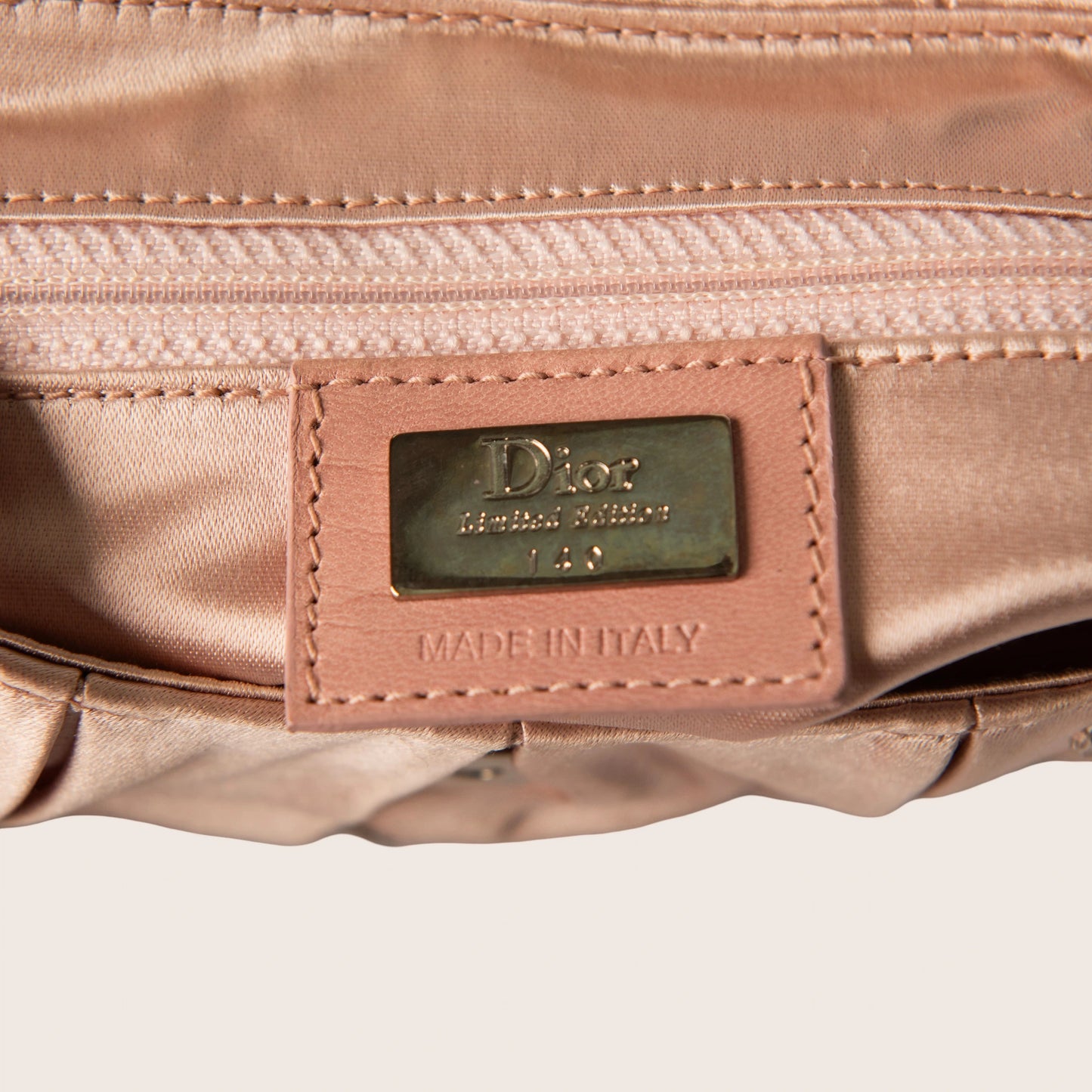 Christian Dior Silk Sequins Embroidered Stingray Clutch Pink