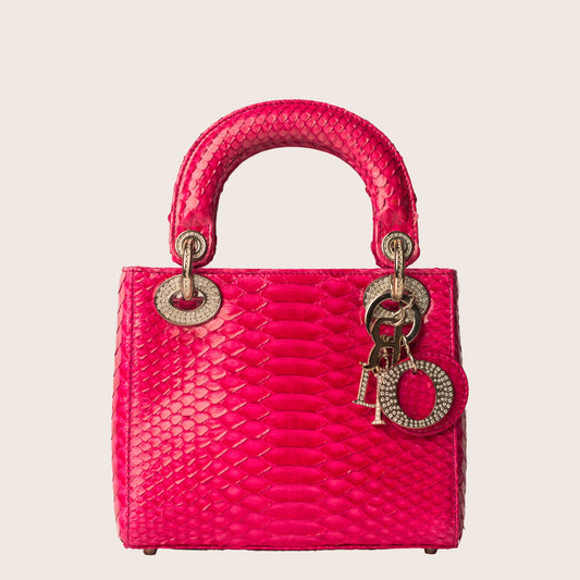Dior Pink Mini Python Lady Dior