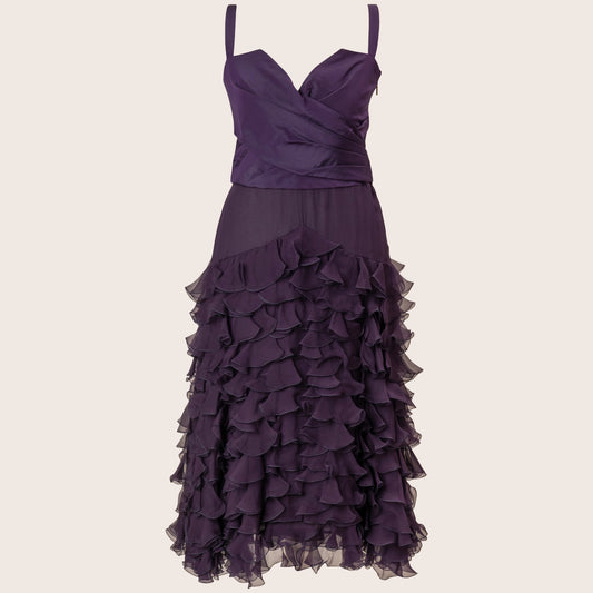 Dior Purple Ruffle Dress