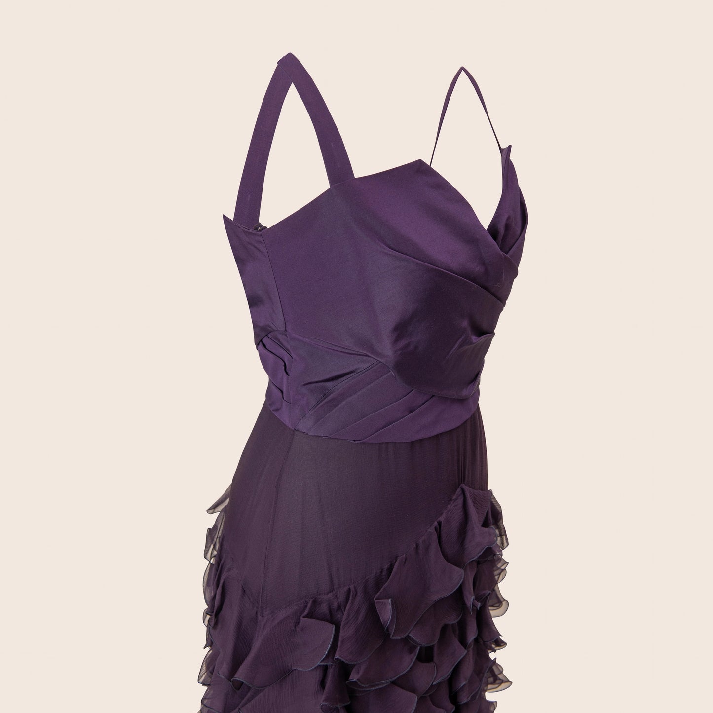 Dior Purple Ruffle Dress