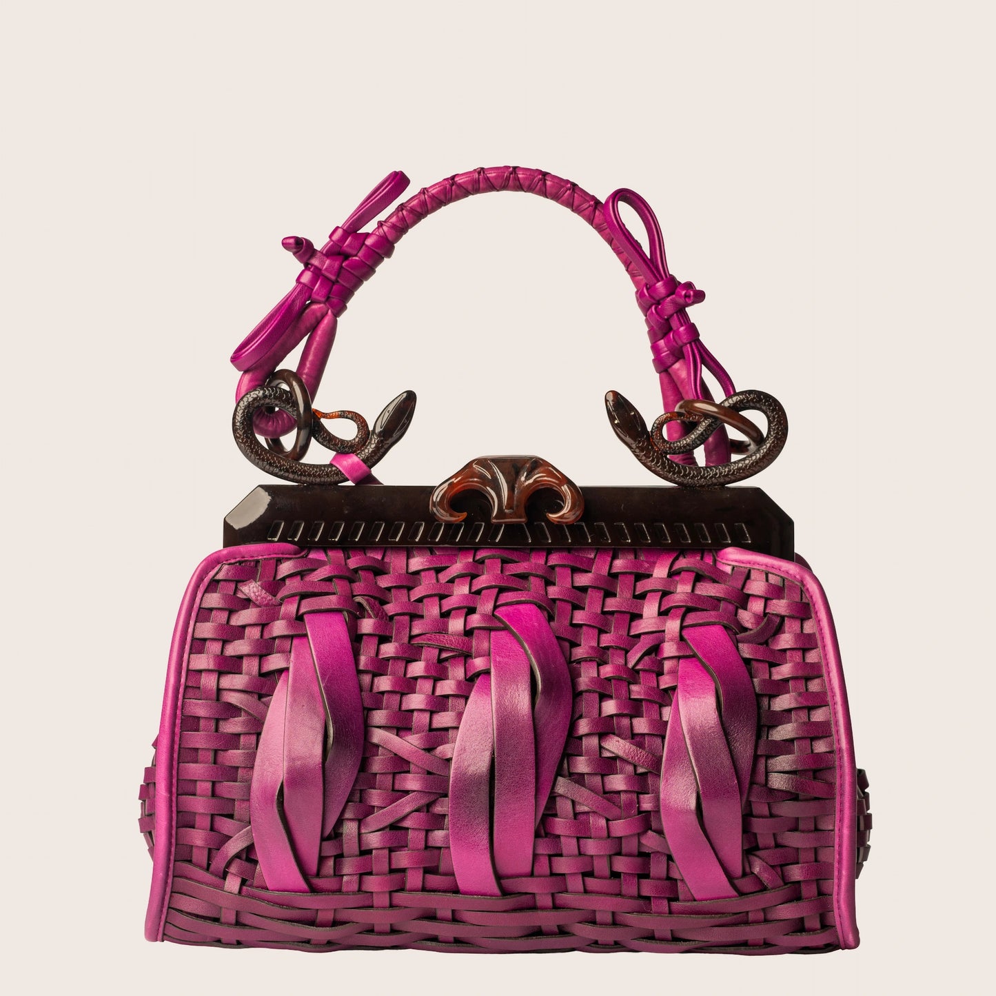 Dior Samourai 1947 Intrecciato Leather Bag in Violet
