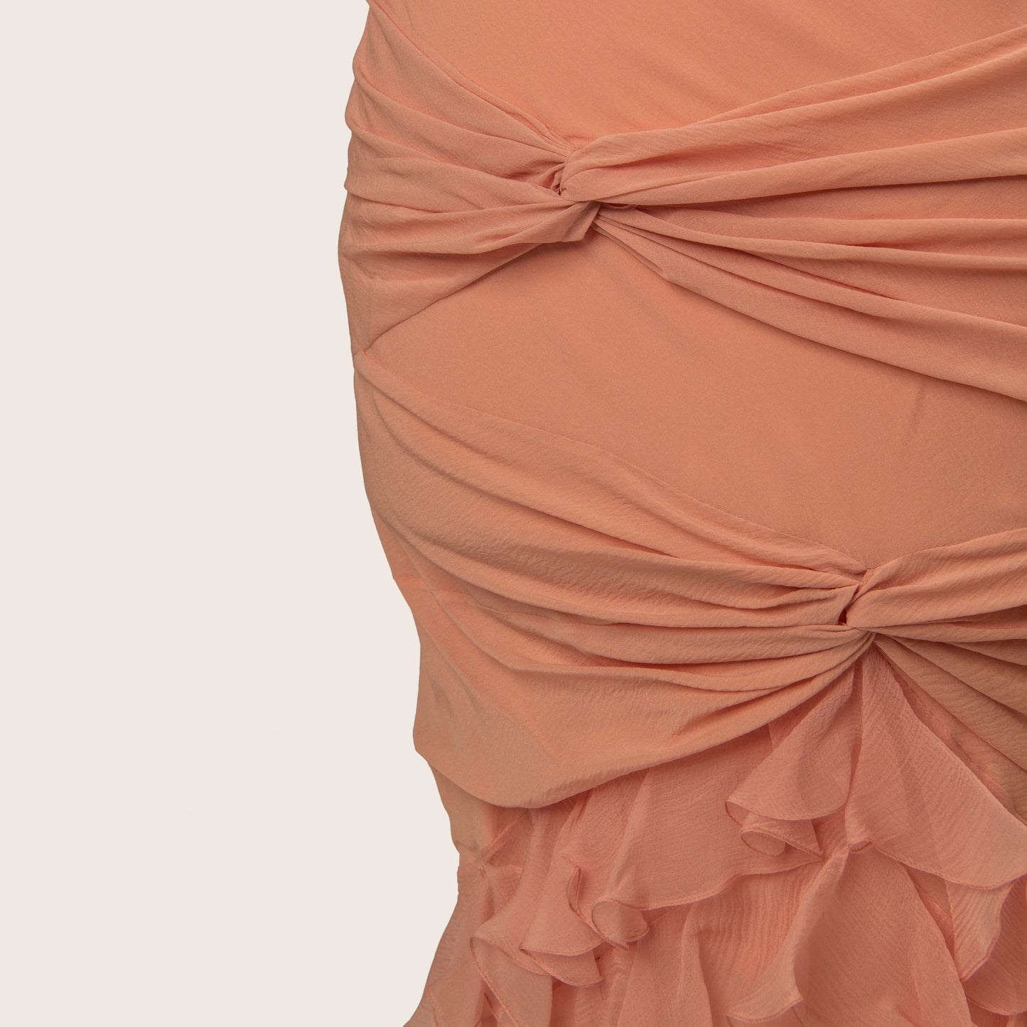 Dior Soft Peach Ruched Dress