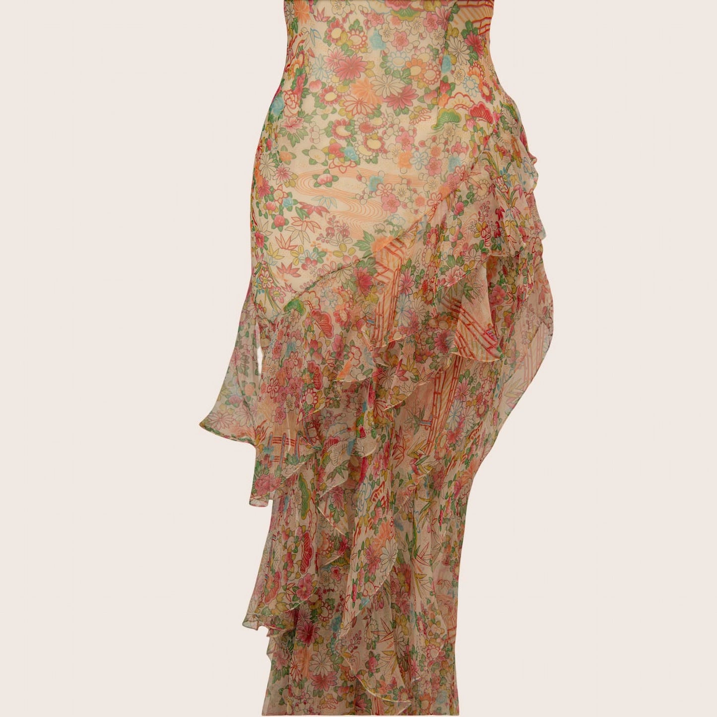 Dior Floral Ruffle Dress