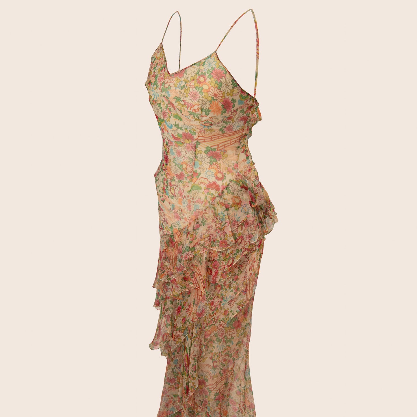 Dior Floral Ruffle Dress