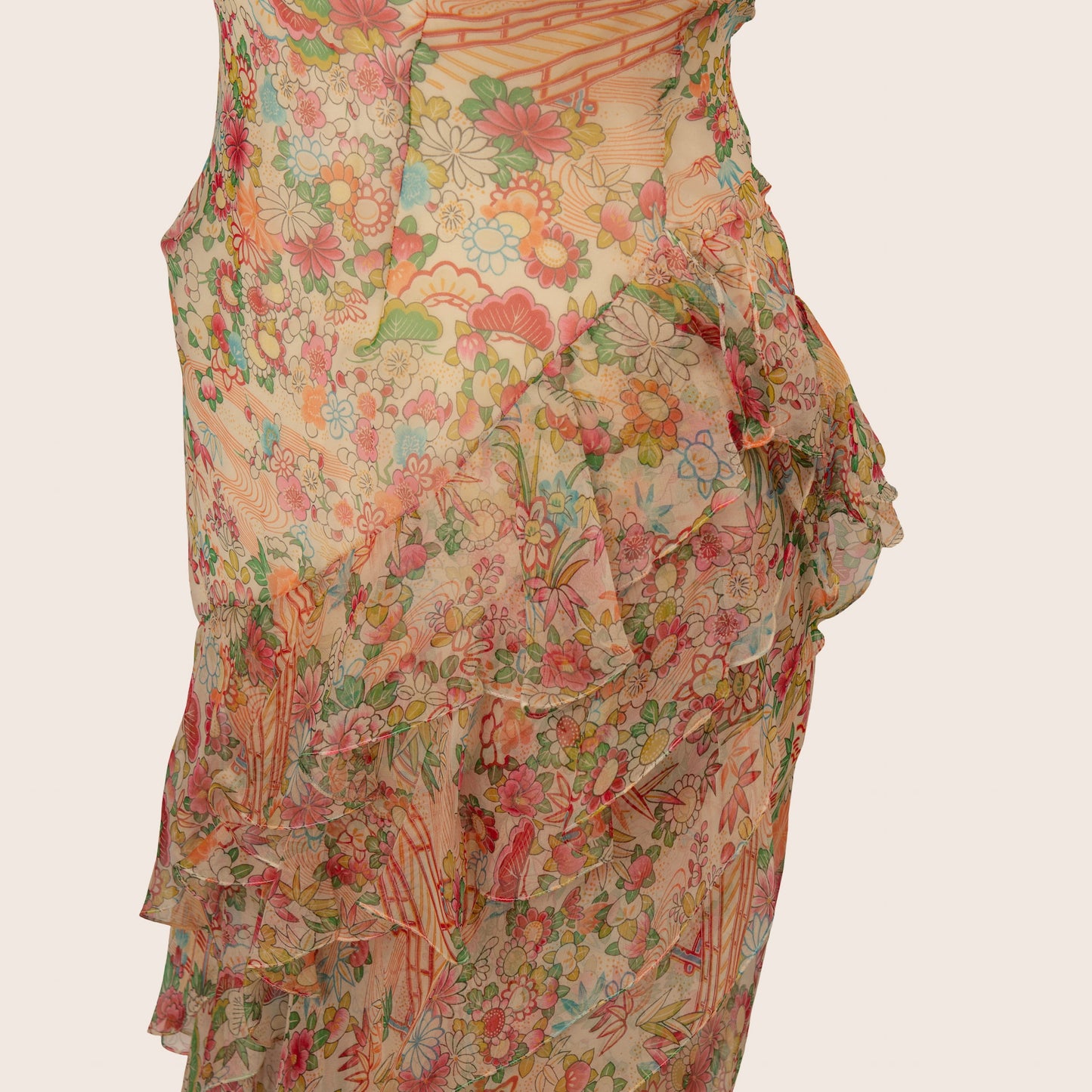 Dior Floral Ruffle Dress