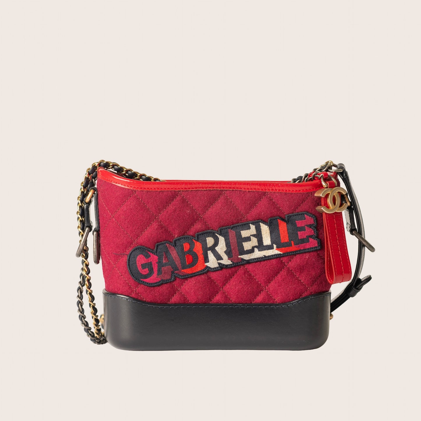 Chanel Red Wool Gabrielle Crossbody