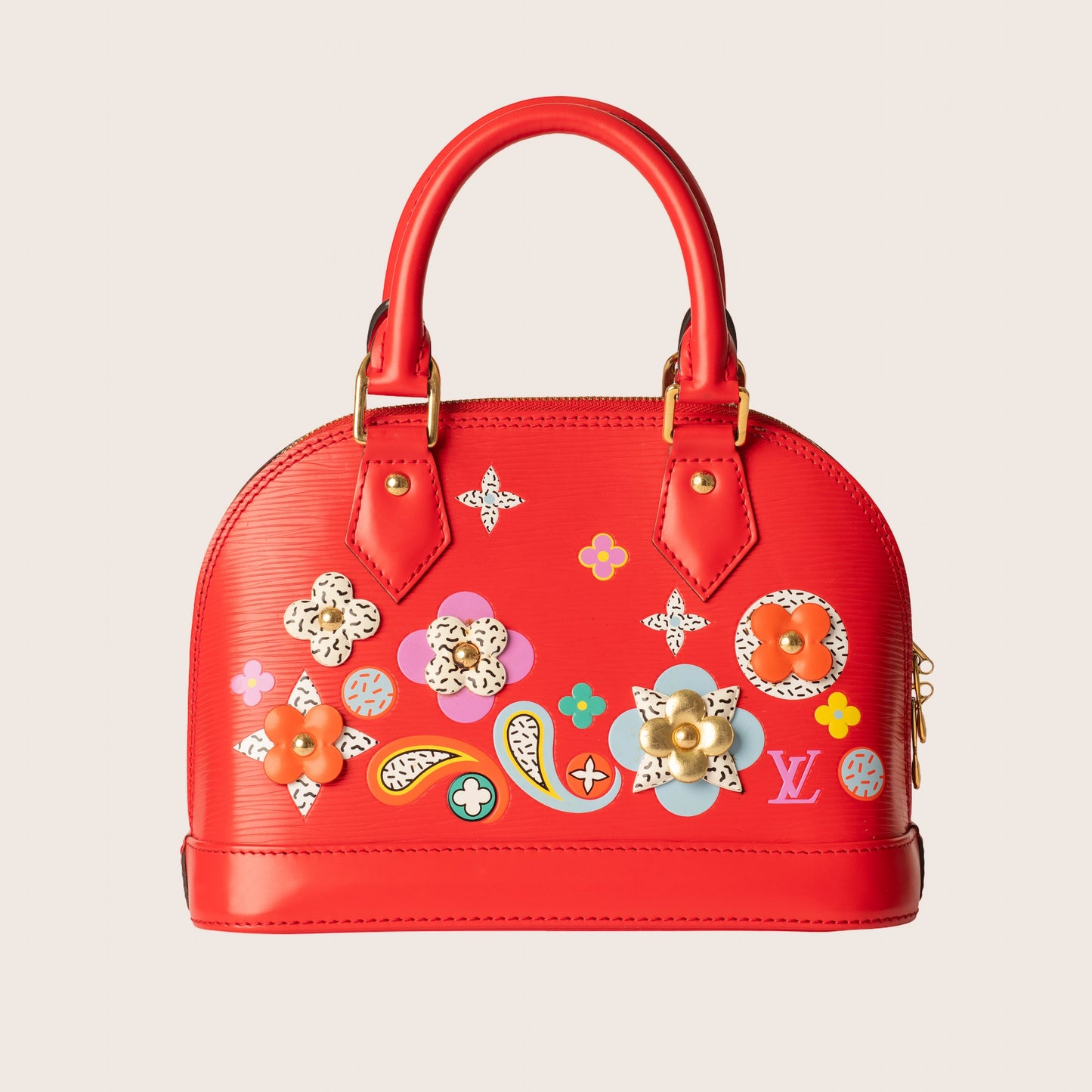 Louis Vuitton Alma BB Limited Edition Floral Patchwork Epi Leather