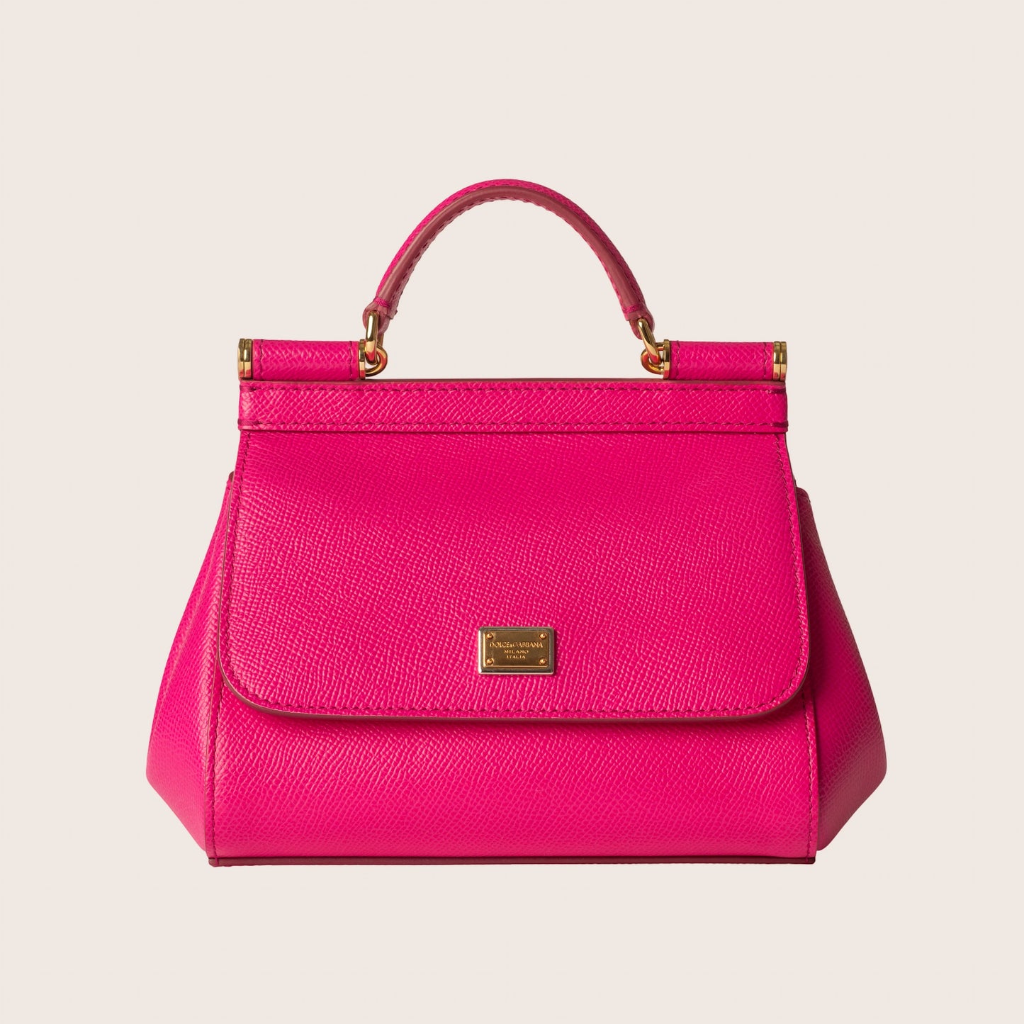 Dolce & Gabbana Miss Sicily Pink Leather Satchel