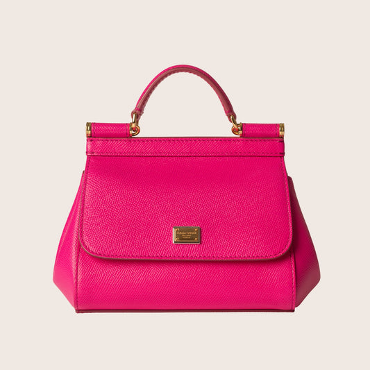 Dolce & Gabbana Miss Sicily Pink Leather Satchel