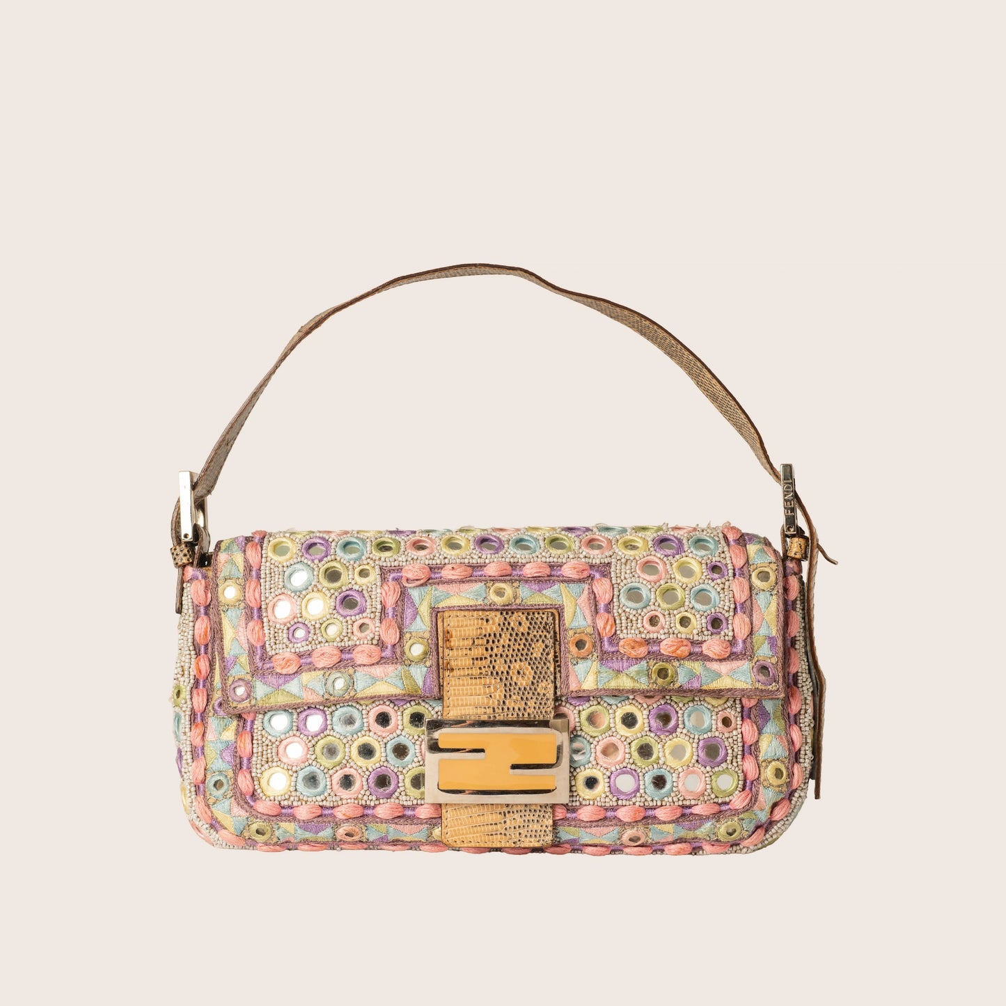 Fendi Multicolor Beaded Baguette