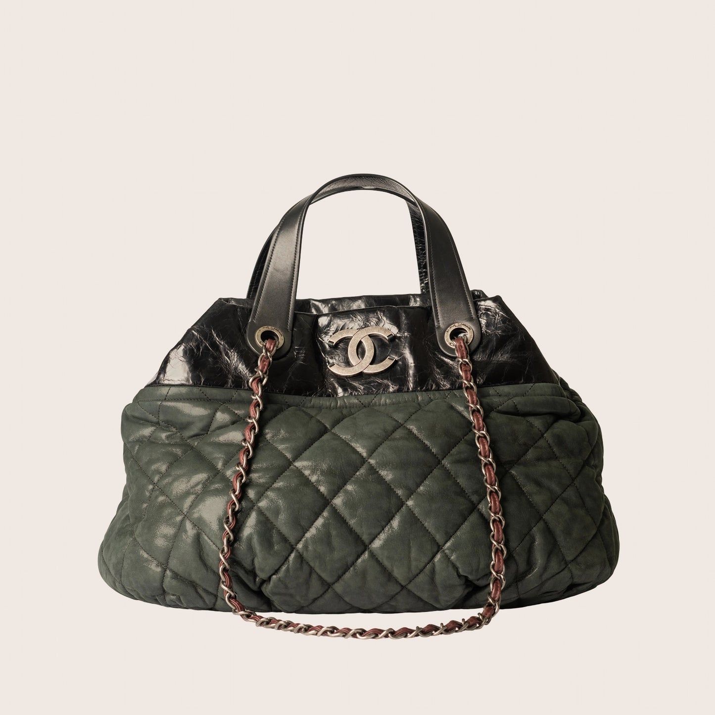 Chanel 2013 Diamond-Quilted Two-Way Bag