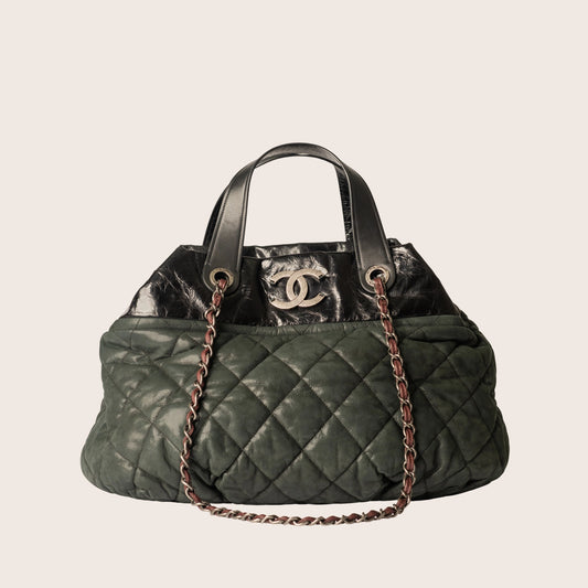 Chanel 2013 Diamond-Quilted Two-Way Bag