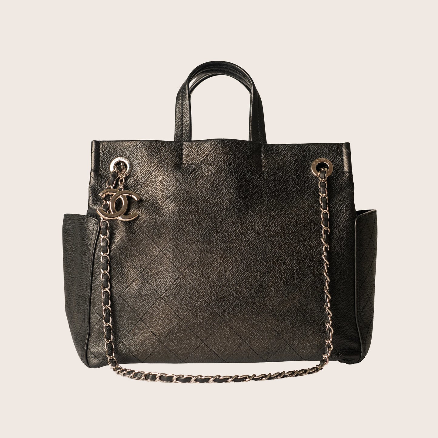 Chanel Grained Calfskin Medium CC Pocket Tote