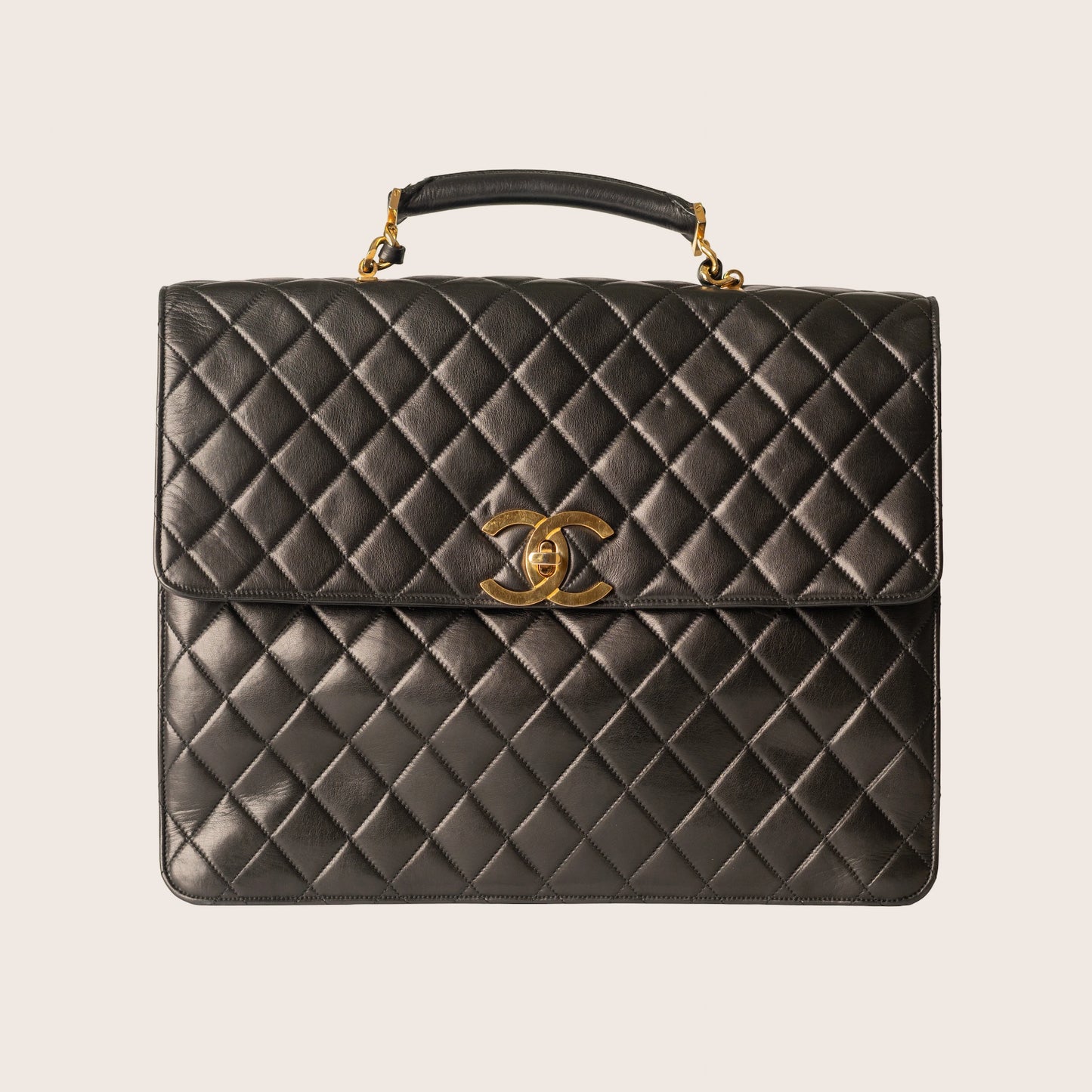 Chanel Quilted Briefcase Business Handbag