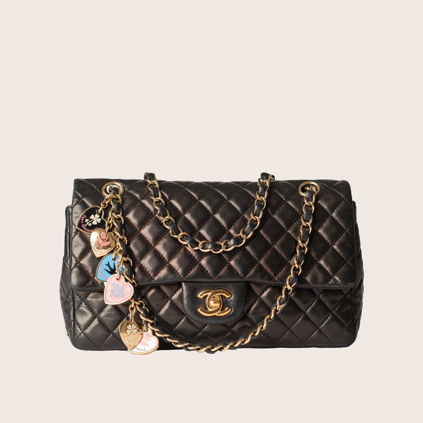 Chanel Valentine Hearts East West Single Flap Bag